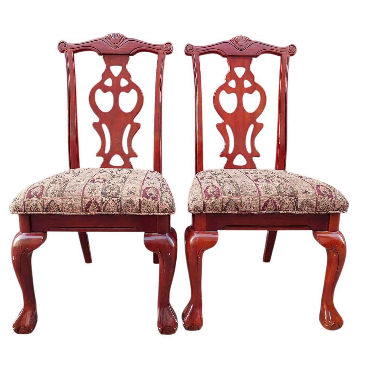 Pair of chippendale Reproduction chairs