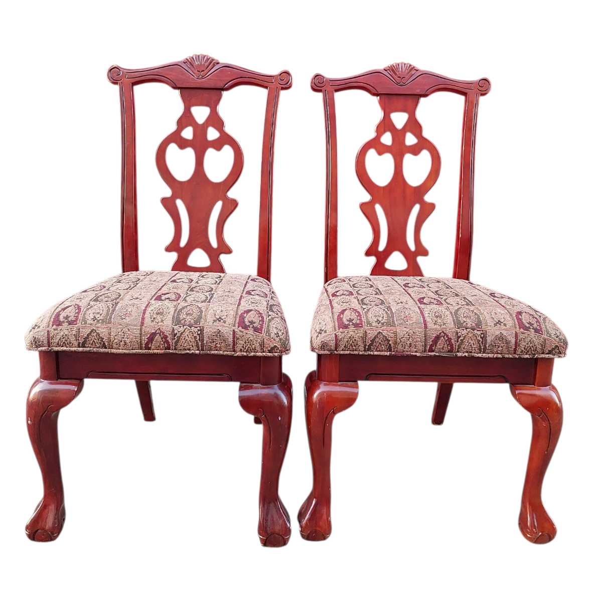 Pair of chippendale Reproduction chairs