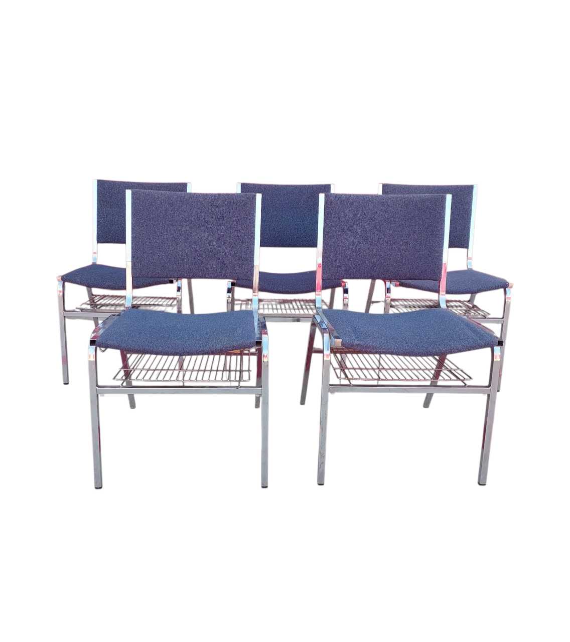 5 Mid Century Bertolini Dining Chairs