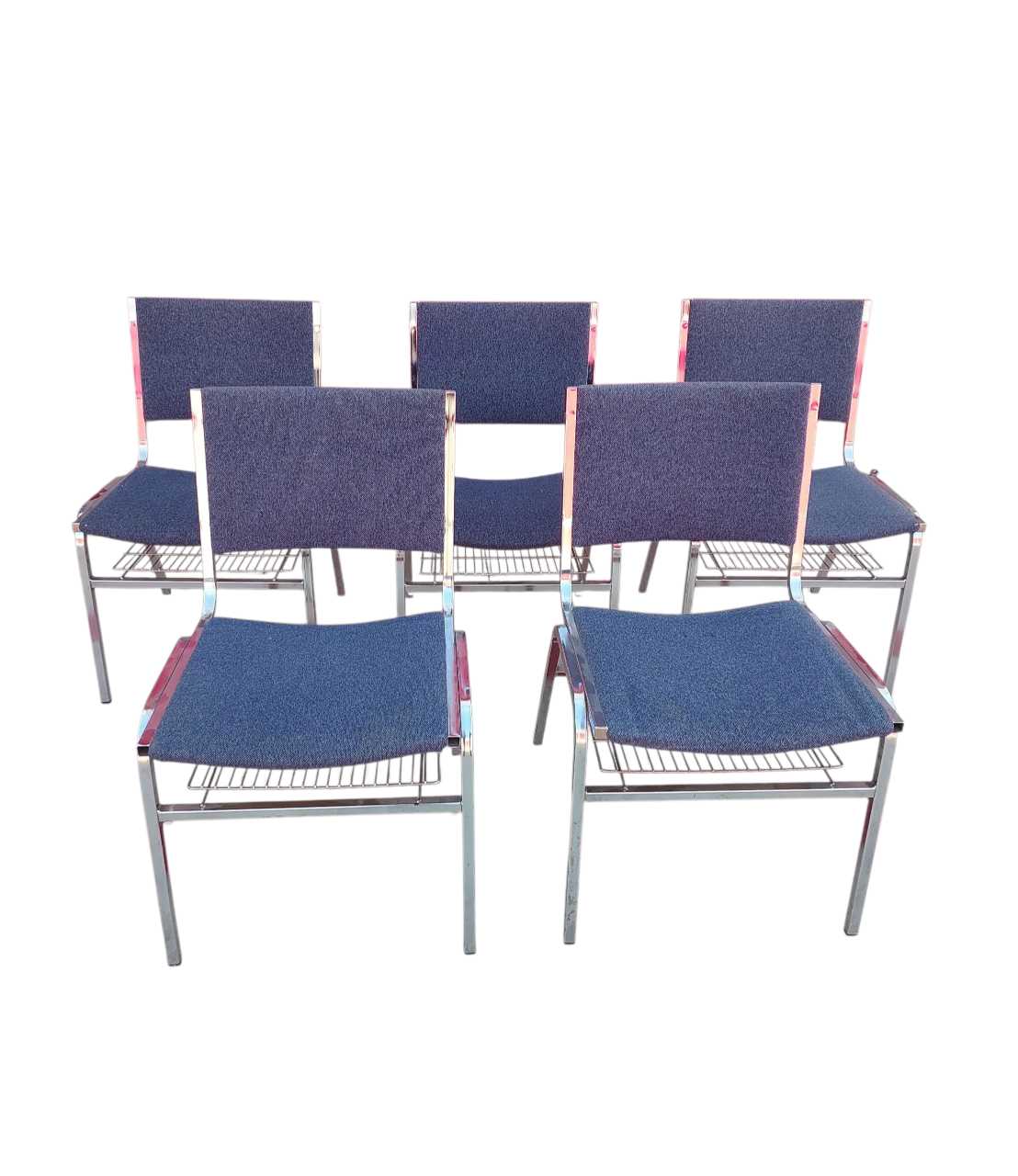 5 Mid Century Bertolini Dining Chairs