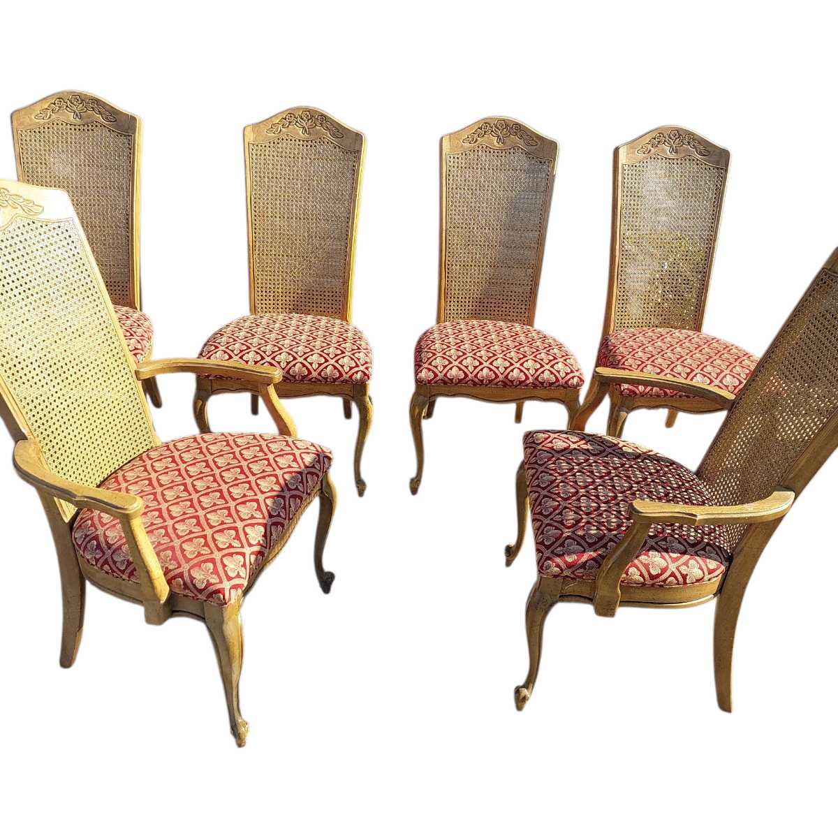 6 Quality Louis Reproduction Dining Chairs