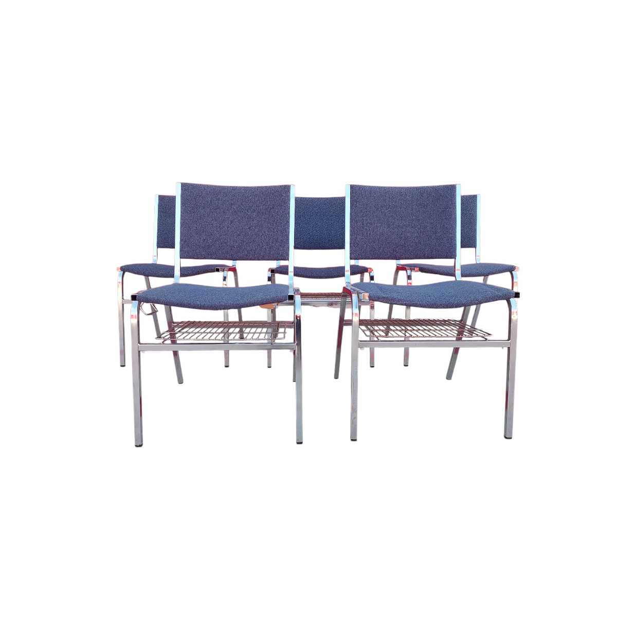 5 Mid Century Bertolini Dining Chairs