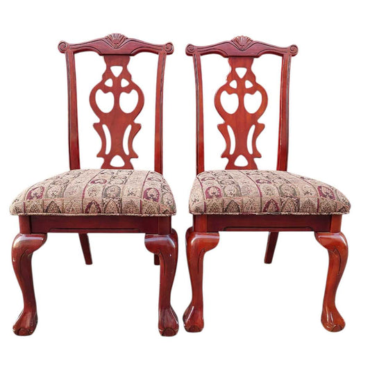 Pair of chippendale Reproduction chairs