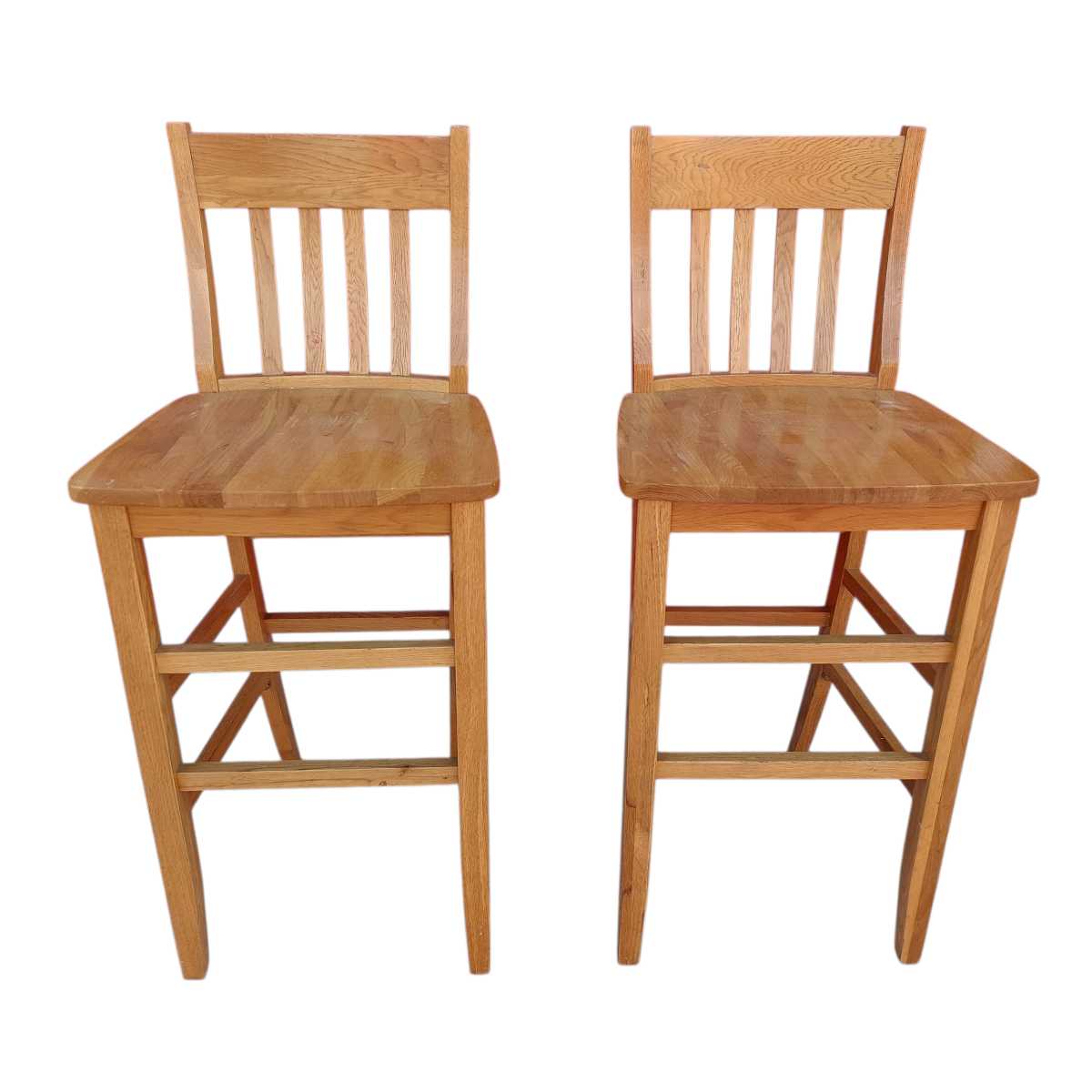 Pair of Oak Barstools