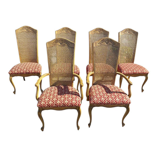 6 Quality Louis Reproduction Dining Chairs