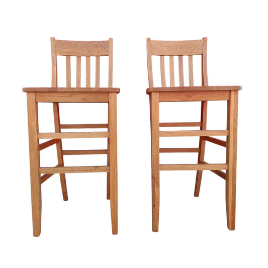 Pair of Oak Barstools