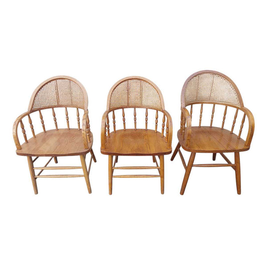 3 Vintage Oak Chairs